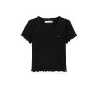 Tommy Hilfiger Essential Rib Top SS KG0KG08590 Altre Maglie, Nero (Nero), 10 Anni, Nero (Nero), 10 Anni
