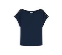 TOMMY HILFIGER Maglietta 'Gold-tone Button' blu scuro Donna - Abbigliamento - Taglie comode - Maglie e top - Maglie e T-shirt TOMMY HILFIGER S-M