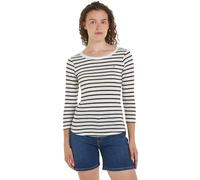 Tommy Hilfiger Maglietta Maniche Lunghe Donna 1985 Slim Sub Basic, Multicolore (Breton Ecru/Desert Sky), XXS