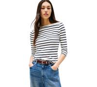 Tommy Hilfiger Maglietta Maniche Lunghe Donna Slim Scollo a Barca, Multicolore (Breton/ECU/Dark Night Navy), S