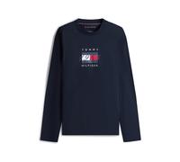 Tommy Hilfiger - Linear Flag Graphic MW0MW41497 Blu - Abbigliamento XL Blu