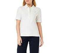 Tommy Hilfiger Maglietta Polo Maniche Corte Donna 1985 Pique Polo Regular Fit, Bianco (Ecru), L