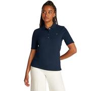 Tommy Hilfiger Maglietta Polo Maniche Corte Donna Regular Fit, Blu (Dark Night Navy), L
