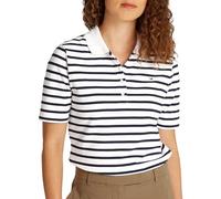 Tommy Hilfiger Maglietta Polo Maniche Corte Donna Regular Fit, Multicolore (Breton Ecru/Dark Night Navy STP), S