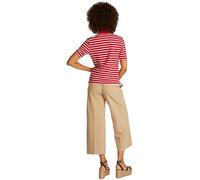 Tommy Hilfiger Maglietta Polo Maniche Corte Donna Regular Fit, Multicolore (Primary Red/Ecru STP), M