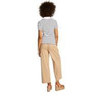 Tommy Hilfiger Maglietta Polo Maniche Corte Donna Slim Fit, Multicolore (Breton Ecru/Dark Night Navy STP), L