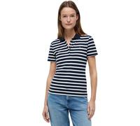 Tommy Hilfiger Maglietta Polo Maniche Corte Donna Slim Fit, Multicolore (Dark Night Navy/Ecru STP), L