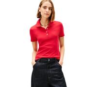 Tommy Hilfiger Maglietta Polo Maniche Corte Donna Slim Fit, Rosso (Primary Red), M