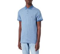 Tommy Hilfiger Maglietta Polo Maniche Corte Uomo Pretwist Mouline Slim Fit, Blu (Blue Coast/Weathered White Moulin), M