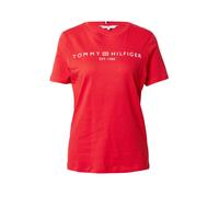 Tommy Hilfiger Reg Corp Logo C-nk SS Ww0ww40276, Top in Maglia a Maniche Corte Donna, Orange (Fireworks), L