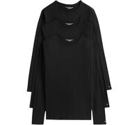 Tommy Hilfiger Premium Essentials Long Sleeve Base Layer 3 Units Nero M Uomo