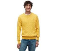 Tommy Hilfiger Maglione Classico da Uomo in Cotone a Girocollo MW0MW33132, Giallo, L, Giallo (Morning Side Yellow Heather), L