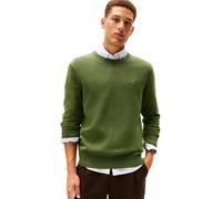 Tommy Hilfiger Maglione da Uomo Essential SSNL in Cotone Girocollo MW0MW39999, Verde, M, Verde (Pino mugo), M