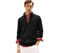 Tommy Hilfiger Lightweight Full Zip Up Sweater Pullover, Nero, XXL Uomo