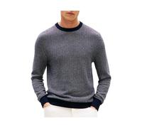 Tommy Hilfiger - Maglione girocollo in cotone Pima e cashmere - - Knitwear - Uomo - Blu - L