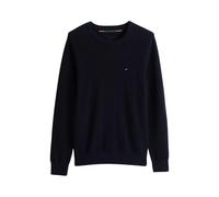 Tommy Hilfiger - Maglione Girocollo in Cotone Texturizzato - - Knitwear - Uomo - Blu - XS