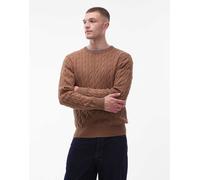 Tommy Hilfiger - Maglione marrone pesante a trecce 50