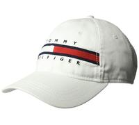 Tommy Hilfiger Men's Dad Hat Avery, Classic White, O/S Pack of 1