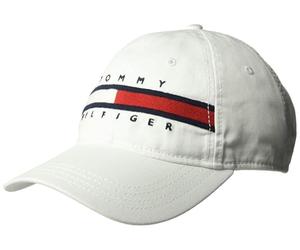 Tommy Hilfiger Men's Dad Hat Avery, Classic White, O/S Pack of 1