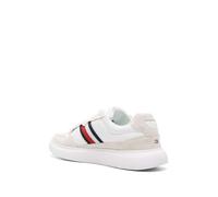 Tommy Hilfiger Men's Light Cupsole Lth Mix Stripes Fm0fm04889 Sneaker, White, 43 EU