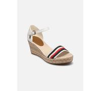 Tommy Hilfiger Mid Wedge Corporate FW0FW07078, Espadrillas con Zeppa Donna, Bianco (Ecru), 39 EU