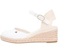 Tommy Hilfiger Mid Wedge Espad Closed Toe Fw0fw09233, Espadrillas Zeppa Donna, White (Ecru), 37 EU