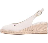 Tommy Hilfiger Mid Wedge Espad Slingback Fw0fw09228, Espadrillas Zeppa Donna, Beige (Classic Beige), 37 EU