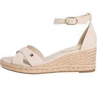Tommy Hilfiger Mid Wedge Espad X Cross Fw0fw09332, Espadrillas Zeppa Donna, Beige (Classic Beige), 38 EU