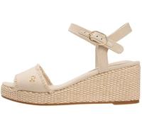 Tommy Hilfiger Mid Woven Wedge Espad Fringe Fw0fw09470, Espadrillas Zeppa Donna, Beige (Classic Beige), 38 EU