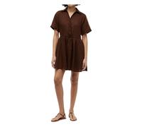 Tommy Hilfiger - Mini Abito Camicia in Lino - -Dresses -Donna -Marrone -S