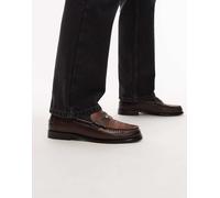 Tommy Hilfiger - Mocassini college bicolori marroni-Marrone 46