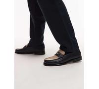 Tommy Hilfiger - Mocassini in pelle bicolore blu navy e crema 43