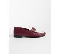 Tommy Hilfiger - Mocassini marroni e bianchi con moneta a contrasto-Marrone 41