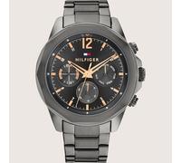 Tommy Hilfiger Orologio Analogico Multifunzione al Quarzo da Uomo con Cinturino in Acciaio Inossidabile Grigio - 1792061
