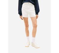 Tommy Hilfiger Abbigliamento Donna Shorts Jeans Bianco 28 Mom 5 Tasche, Sfrangia