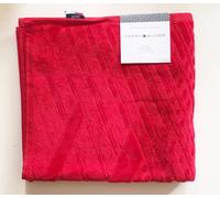 Tommy Hilfiger Motivo Rosso Brillante 100% Cotone Vellutata Bath Towel