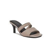 Tommy Hilfiger Sporty Leather Mule FW0FW07640, Sandalo con Tacco Donna, Grigio (Smooth Taupe), 37 EU