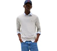 Tommy Hilfiger Uomo Pullover Essential Cotton con Scollo Rotondo, Grigio (Light Grey Heather), S
