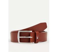 Tommy Hilfiger - New Denton - Cintura in pelle color cuoio da 3,5cm-Marrone 100