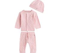 Tommy Hilfiger Newborn CABLE SET PANT + TOP W/BEANIE KN0KN02160 PINK (Duchess Pink) 24 Month
