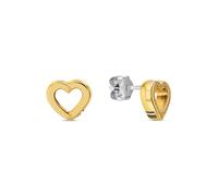 Tommy Hilfiger Jewelry Orecchini a Perno da Donna in Oro Giallo a Forma di Cuore - 2780972