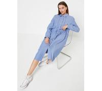Tommy Hilfiger - Org Co Stripe Midi Shirt-Dress Blu - Abbigliamento 40 Blu