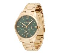 Tommy Hilfiger Orologio Analogico Multifunzione al Quarzo da Donna con Cinturino in Acciaio Inossidabile di Colore Dorato - 1782746