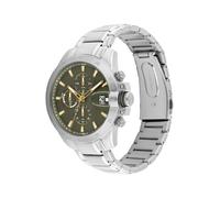 TOMMY HILFIGER Orologio analogico 'JAMESON' oliva / argento Uomo TOMMY HILFIGER One Size oliva / argento