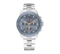 Tommy Hilfiger Orologio Analogico Multifunzione al Quarzo da Donna con Cinturino in Acciaio Inossidabile, 1782708, Blu