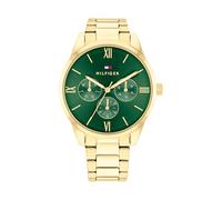 Tommy Hilfiger Orologio Analogico Multifunzione al Quarzo da Donna con Cinturino in Acciaio Inossidabile di Colore Dorato - 1782746