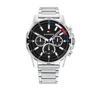 Tommy Hilfiger Orologio Analogico Multifunzione al Quarzo da Uomo con Cinturino in Acciaio Inossidabile Argentato - 1791936
