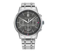 Tommy Hilfiger Orologio analogico multifunzione al quarzo da uomo con cinturino in acciaio inossidabile argentato - 1791632