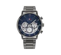 Tommy Hilfiger Orologio Analogico Multifunzione al Quarzo da Uomo con Cinturino in Acciaio Inossidabile Grigio - 1710707