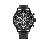Tommy Hilfiger Orologio Analogico Multifunzione al Quarzo da Uomo con Cinturino in Acciaio Inossidabile Nero - 1792217
